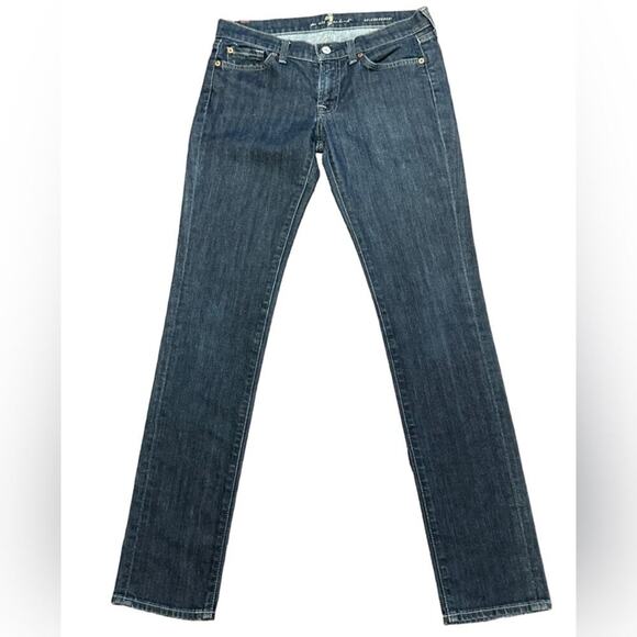 7 for All Mankind Roxanne Women’s Size 28 x 31.5 Straight Jeans Cotton Spandex - Picture 1 of 8